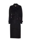 Michael Michael Kors Wool-blend Belted Double-breasted Coat In Black