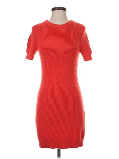 Pre-owned Michael Michael Kors Wool Cardigan Sweater In Red
