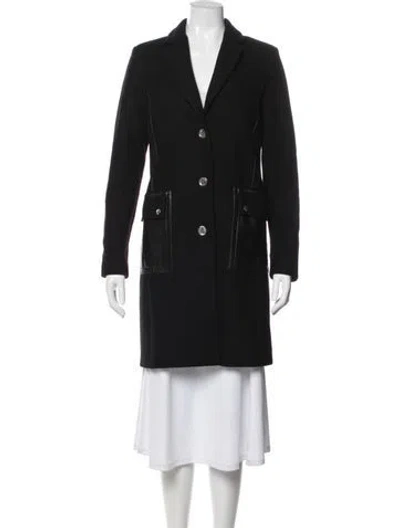 Pre-owned Michael Michael Kors Wool Coat In Black