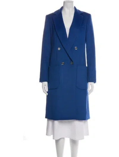 Pre-owned Michael Michael Kors Wool Coat In Blue