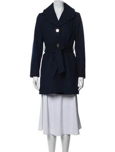 Pre-owned Michael Michael Kors Wool Coat In Blue