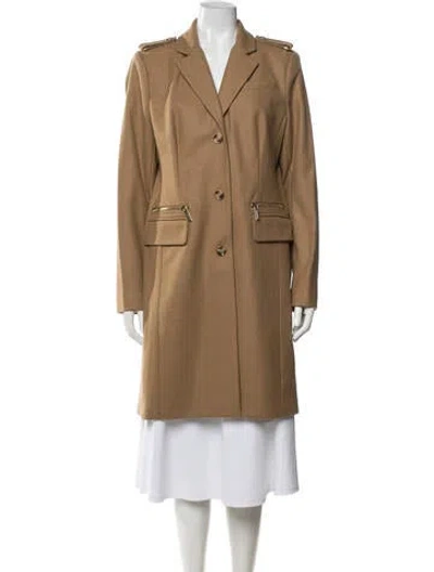 Pre-owned Michael Michael Kors Wool Coat In Brown