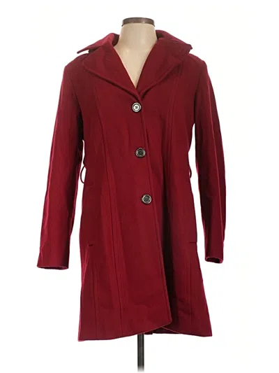 Pre-owned Michael Michael Kors Wool Coat In Burgundy