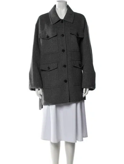 Pre-owned Michael Michael Kors Wool Coat In Gray