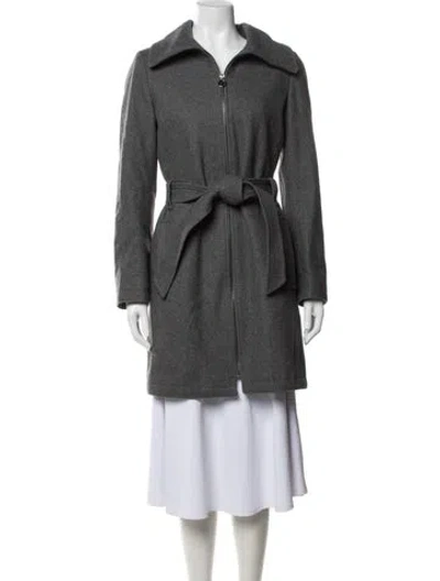 Pre-owned Michael Michael Kors Wool Coat In Grey