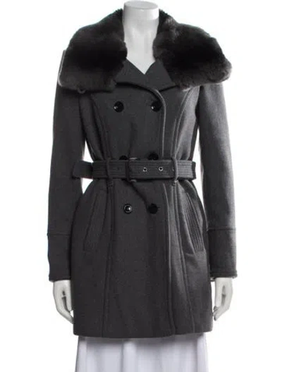 Pre-owned Michael Michael Kors Wool Coat In Grey