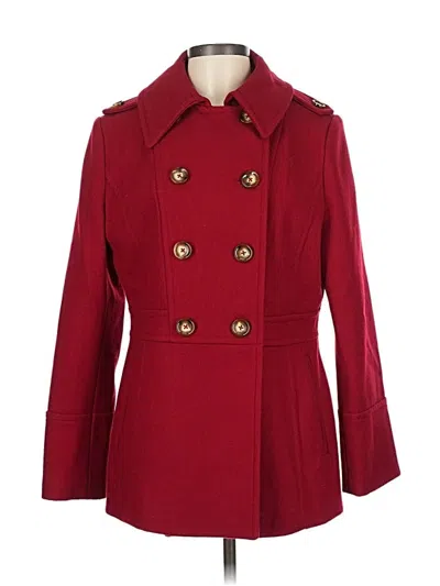 Pre-owned Michael Michael Kors Wool Coat In Red