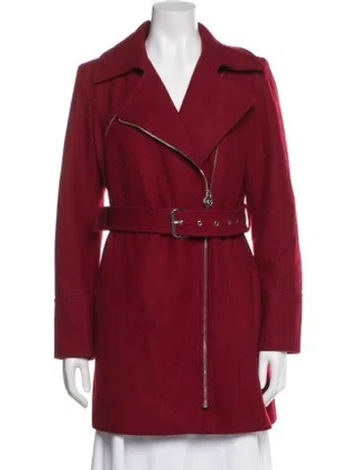 Pre-owned Michael Michael Kors Wool Coat In Red