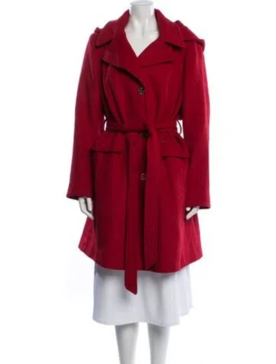 Pre-owned Michael Michael Kors Wool Coat In Red