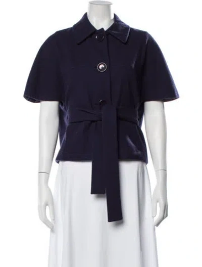 Pre-owned Michael Michael Kors Wool Jacket In Blue
