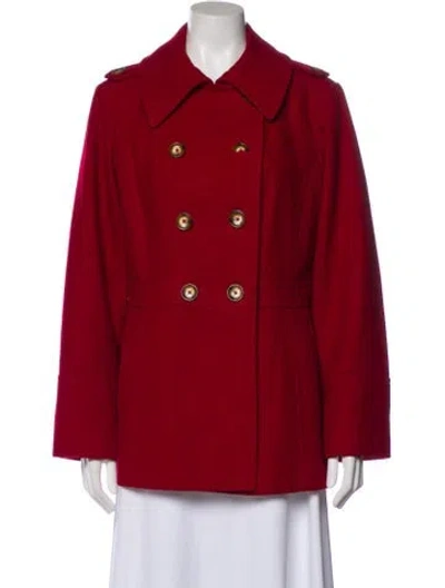 Pre-owned Michael Michael Kors Wool Jacket In Red