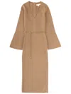 Michael Michael Kors Wool Midi Dress In Sand