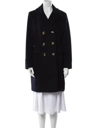 Pre-owned Michael Michael Kors Wool Peacoat In Black