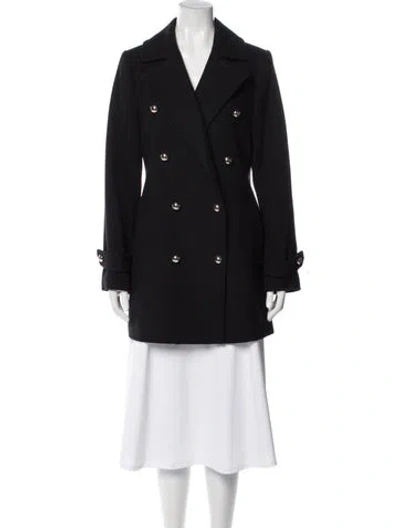 Pre-owned Michael Michael Kors Wool Peacoat In Black