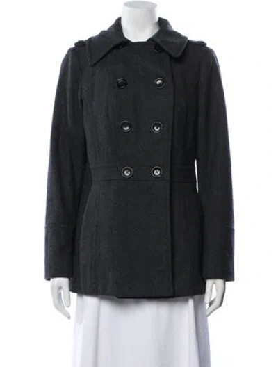 Pre-owned Michael Michael Kors Wool Peacoat In Black