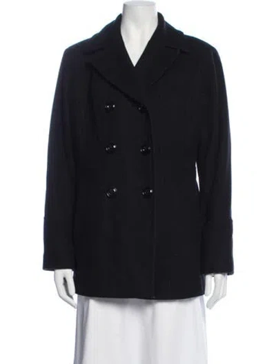 Pre-owned Michael Michael Kors Wool Peacoat In Blue