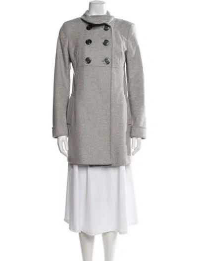 Pre-owned Michael Michael Kors Wool Peacoat In Gray
