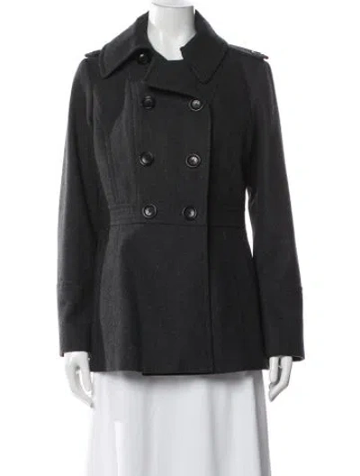 Pre-owned Michael Michael Kors Wool Peacoat In Gray