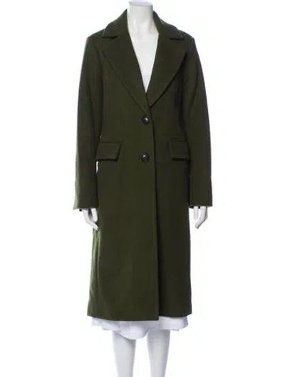 Pre-owned Michael Michael Kors Wool Peacoat In Green