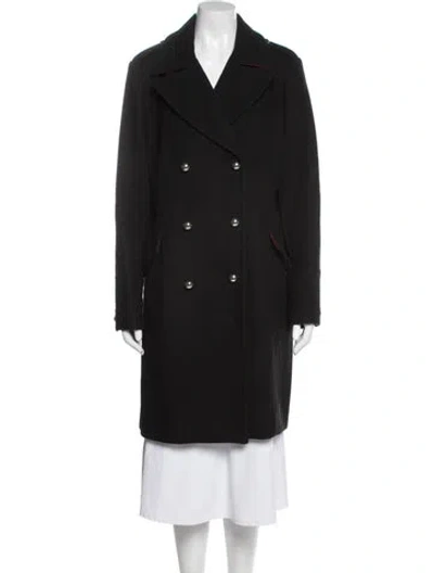Pre-owned Michael Michael Kors Wool Trench Coat In Black