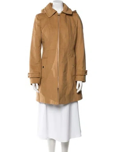 Pre-owned Michael Michael Kors Wool Trench Coat In Brown