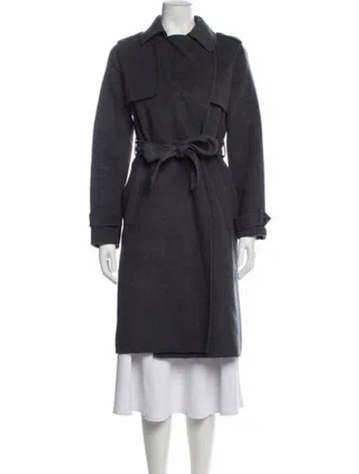Pre-owned Michael Michael Kors Wool Trench Coat In Gray