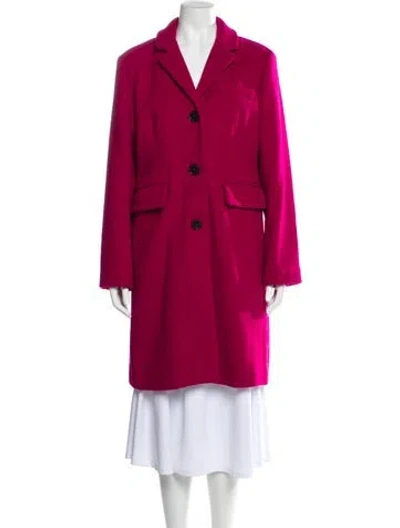 Pre-owned Michael Michael Kors Wool Trench Coat In Red