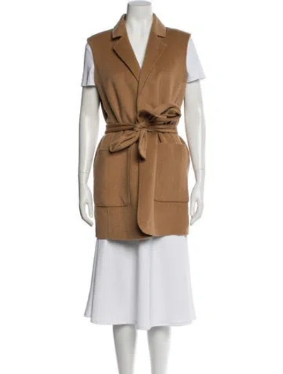 Pre-owned Michael Michael Kors Wool Vest In Brown