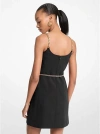 Michael Michael Kors Logo-buckle Belt Minidress In Black