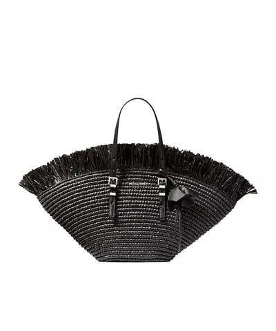 Michael Michael Kors Woven Handbag In Black