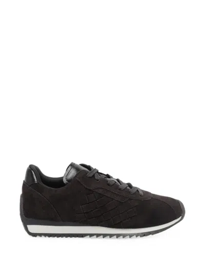 Michael Michael Kors Woven-panel Suede Sneakers In Brown
