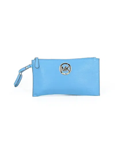 Pre-owned Michael Michael Kors Wristlet In Blue