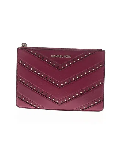 Pre-owned Michael Michael Kors Wristlet In Purple