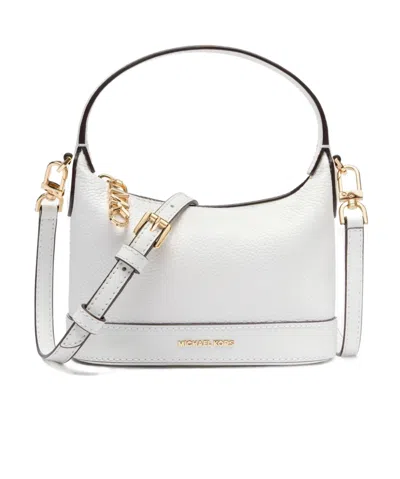 Michael Michael Kors Wythe Leather Crossbody Bag In White
