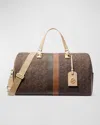 Michael Michael Kors Xl Monogram Zip Weekender Bag In Brown