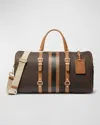 Michael Michael Kors Xl Monogram Zip Weekender Bag In Brown Acorn