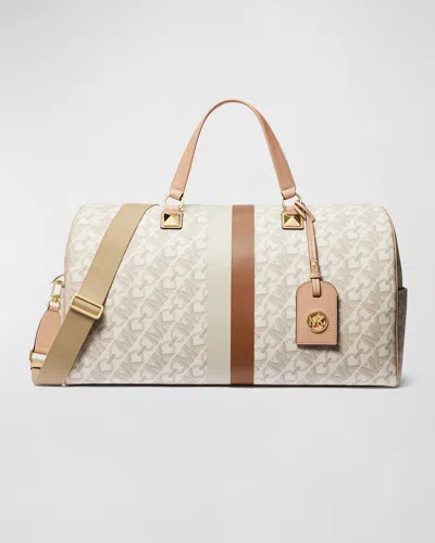 Michael Michael Kors Xl Monogram Zip Weekender Bag In Vanilla