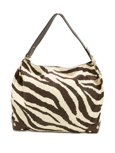 Pre-owned Michael Michael Kors Zebra-pattern Leather Bag In Neutral