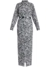 Michael Michael Kors Bone Animalier Dress In Black
