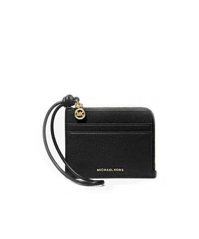 Michael Michael Kors Zip Card Wallet In Black