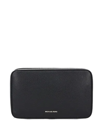 Michael Michael Kors Zip Makeup Bag In Black