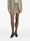Michael Michael Kors Zip-pocket Mini Skirt In Brown