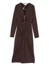 Michael Michael Kors Zip-up Dress In Brown