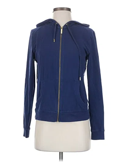 Pre-owned Michael Michael Kors Zip Up Hoodie In Blue