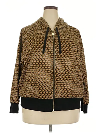 Pre-owned Michael Michael Kors Zip Up Hoodie In Brown