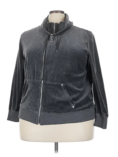 Pre-owned Michael Michael Kors Zip Up Hoodie In Gray