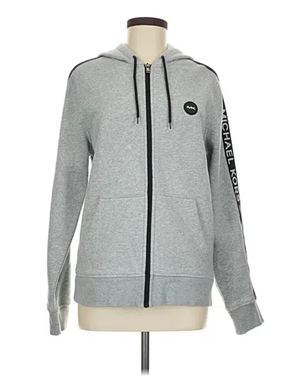 Pre-owned Michael Michael Kors Zip Up Hoodie In Gray