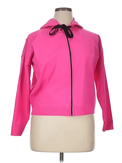 Pre-owned Michael Michael Kors Zip Up Hoodie In Pink