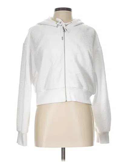 Pre-owned Michael Michael Kors Zip Up Hoodie In Silver