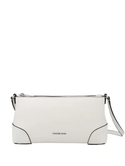 Michael Michael Kors Zipped Shoulder Bag In White